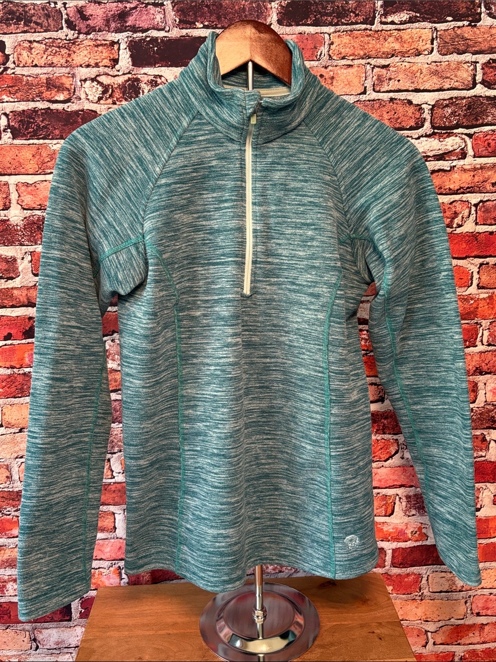 Mountain Hardwear Women’s Teal Space-Dyed Half-Zip Fleece Pullover Size XS
